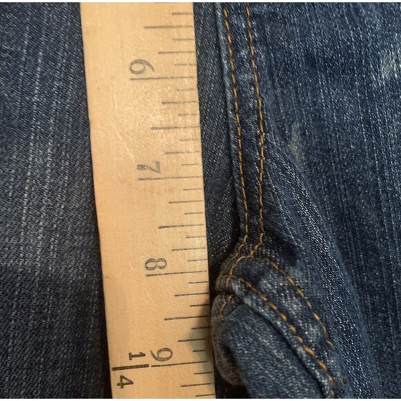 ZD Jeans Women’s Premium Size 13 Flare Blue Dark Denim Pockets Stretch Denim - Picture 9 of 13